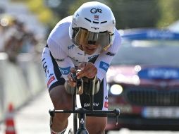 El mexicano Isaac del Toro, en la etapa 16 del Tour de Francia. AFP / J. Pachoud