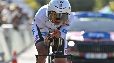 El mexicano Isaac del Toro, en la etapa 16 del Tour de Francia. AFP / J. Pachoud