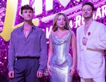 Michael Ronda, Karol Sevilla y Ruggero Pasquarelli en el lanzamiento de 