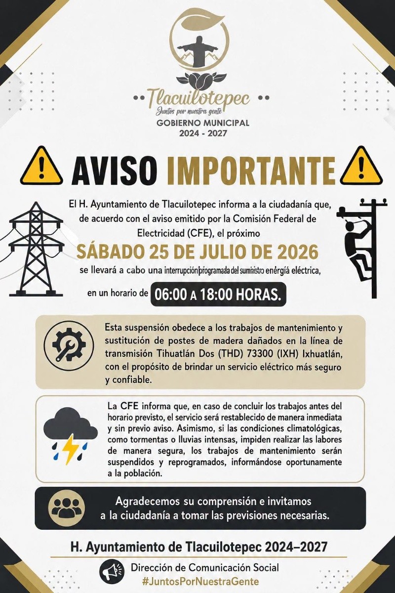 Apagón eléctrico de la CFE. ESPECIAL