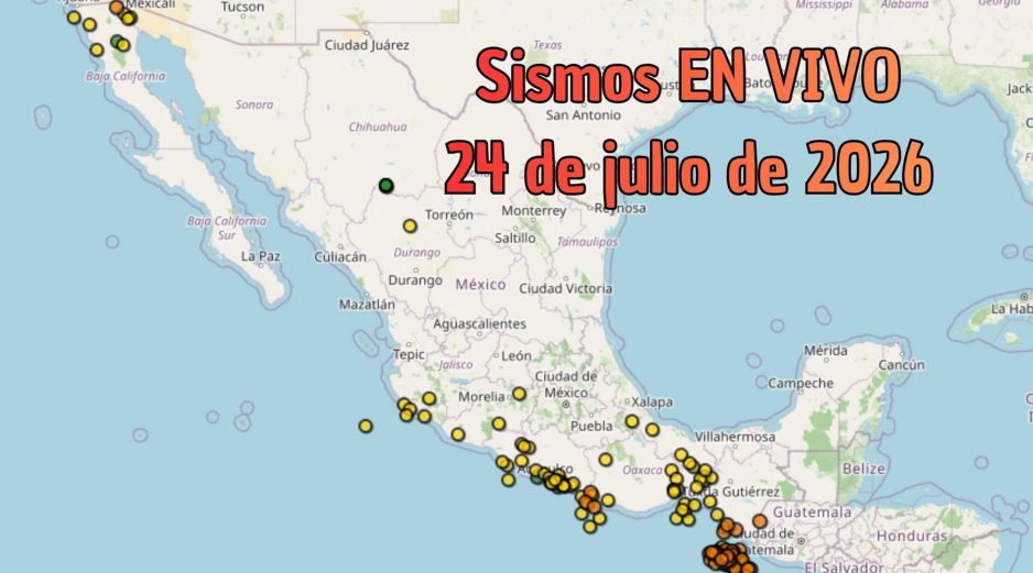 EN VIVO | Sismos en México | Viernes 24 de julio. ESPECIAL / SSN