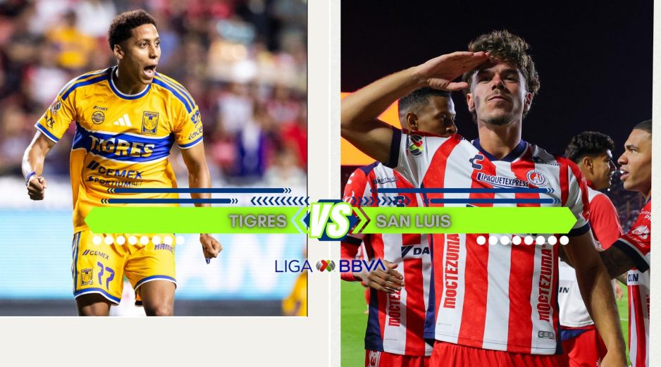 El encuentro de la Liga MX enfrenta a dos clubes que intentarán corregir el rumbo desde las primeras semanas del campeonato, Tigres y San Luis. ESPECIAL / IMAGO7 y CANVA