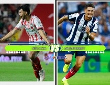 Con dos planteles que arrancaron el torneo con el pie derecho, el duelo promete medir el momento que atraviesan Necaxa y Monterrey en las primeras semanas de competencia. ESPECIAL / IMAGO7 y CANVA