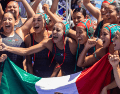 El equipo mexicano femenil de waterpolo está arrasando en los primeros partidos de Santo Domingo 2026. X/@OlimpismoMex
