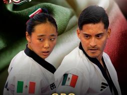La dupla Lee - Arroyo le da a México otras tres medallas más, esta vez en Taekwondo. ESPECIAL / X: @conadeoficial