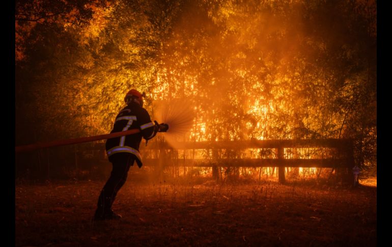 Este incendio acumula 42 mil hectáreas quemadas y ha obligado a realizar 220 mil desalojos. EFE/EPA/D. Rembert