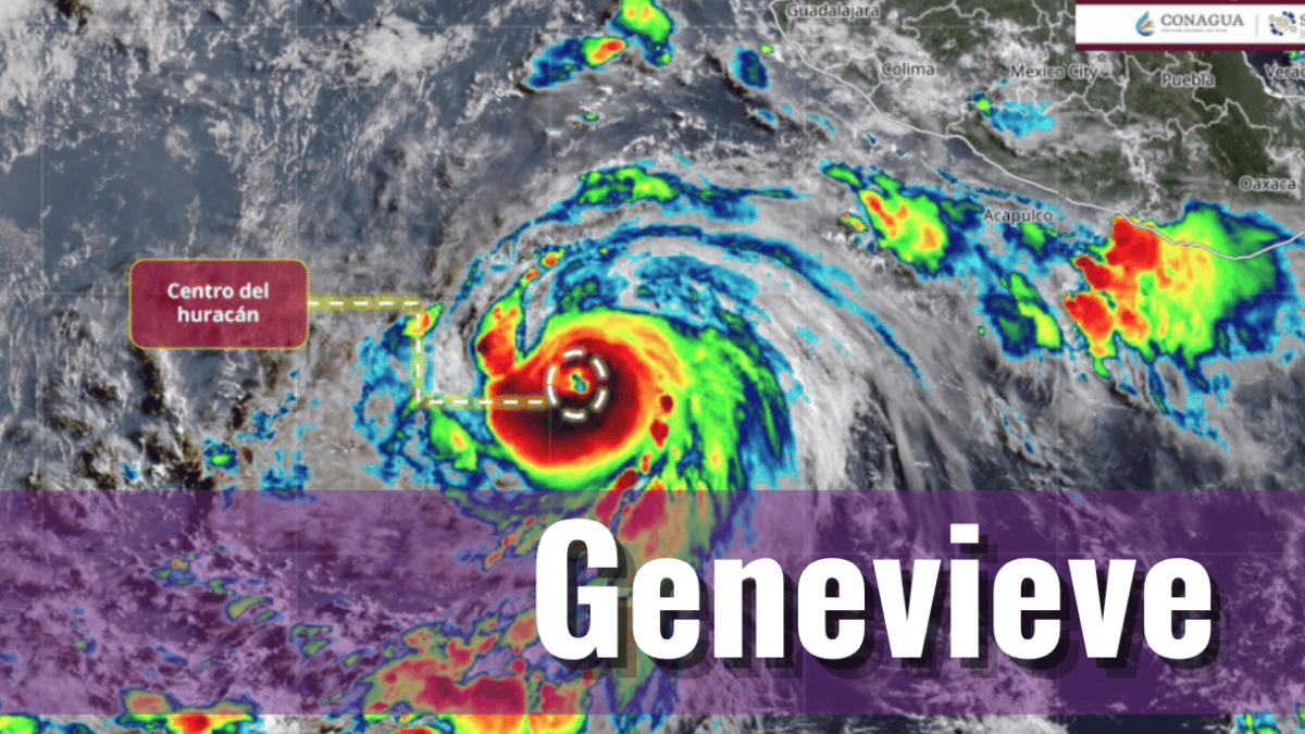 Huracán Genevieve alcanza categoría 3: Autoridades alertan sobre lluvias y oleaje en el Pacífico mexicano