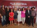 El senador por Jalisco Carlos Lomelí Bolaños y la diputada federal Claudia García Hernández, en una rueda de prensa para hablar del proyecto del agua en Jalisco. ESPECIAL/MORENA