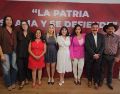 El senador por Jalisco Carlos Lomelí Bolaños y la diputada federal Claudia García Hernández, en una rueda de prensa para hablar del proyecto del agua en Jalisco. ESPECIAL/MORENA