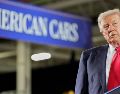 El presidente Donald Trump durante un discurso en una planta de General Motors, el lunes 27 de julio de 2026, en Milford, Michigan. AP/A. Brandon