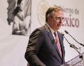 Marcelo Ebrard, secretario de Economía, en la conferencia "Tequila y Origen: tradición que traspasa fronteras". ESPECIAL