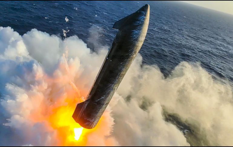 El test también puso en órbita veinte satélites V3. EFE / SPACEX