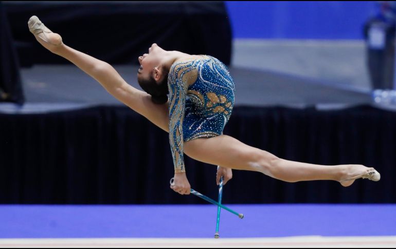 La gimnasia rítmica ha sido dominada por las representantes mexicanas desde el primer día de competencias. EFE/Rodrigo Sura.