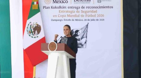 La Presidenta de la República y Comandanta Suprema de las Fuerzas Armadas, Claudia Sheinbaum Pardo, encabezó la Ceremonia de reconocimientos al personal que integró el Plan Kukulkán. SUN / K. Guerrero