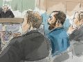 Esta imagen es una representación artística del juicio federal por terrorismo contra Hadi Matar. AP