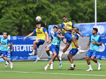 Luís Rey, Willer Ditta y otros jugadores de la Liga MX entrenan para el Juego de Estrellas. IMAGO7/E. Espinosa