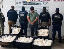 El conductor, la droga y el vehículo fueron puestos a disposición del Ministerio Público. ESPECIAL/SSPC