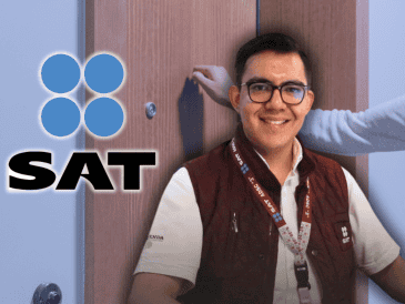 El SAT aclaró que no realiza visitas domiciliarias masivas ni bloqueos de cuentas bancarias. La autoridad fiscal pide a los contribuyentes evitar fraudes. ESPECIAL/SAT/Canva