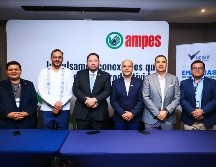 Ricardo Quiroz, presidente de AMPES (c) durante la inauguración de Expogas Guadalajara 2026. EL INFORMADOR/J. Acosta