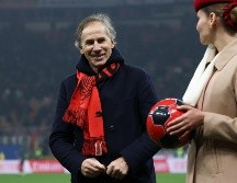 Franco Baresi durante las celebraciones por el aniversario 125 del Milan, en el año 2024. EFE/R. Bregani