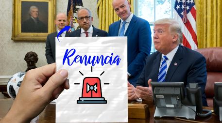 En la imágen, Carlos Cordeiro al centro acompañado de Gianni Infantino y Donald Trump en un evento del Mundial 2026. EFE / EPA / MICHAEL REYNOLDS