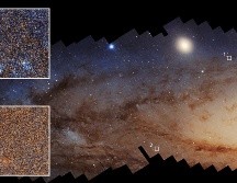 Fotografía cedida por la NASA tomada por el telescopio espacial Hubble el detalle de millones de estrellas en la galaxia de Andrómeda, donde las regiones que han experimentado una formación estelar reciente se ven notablemente más azules que aquellas con una formación estelar menos reciente. EFE/NASA