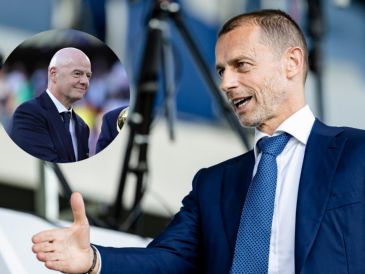 Aleksander Čeferin, presidente de la UEFA, la cual ha solicitado un plan de cambios para evitar que proyectos como el presentado por la FIFA vuelvan a llegar a la mesa de discusión. EFE / ARCHIVO
