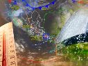 El SMN informó que el monzón mexicano, un frente frío cercano a la frontera noreste, la onda tropical número 23 y diversos sistemas atmosféricos provocarán lluvias de fuertes a intensas en algunos estados, mientras persiste una onda de calor en varias entidades. ESPECIAL / Conagua y CANVA