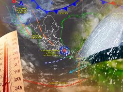 El SMN informó que el monzón mexicano, un frente frío cercano a la frontera noreste, la onda tropical número 23 y diversos sistemas atmosféricos provocarán lluvias de fuertes a intensas en algunos estados, mientras persiste una onda de calor en varias entidades. ESPECIAL / Conagua y CANVA