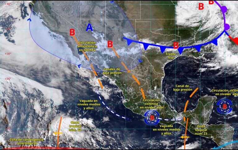 La onda de calor persistirá en el norte y sureste de México, con temperaturas que superarán los 45 grados en algunas entidades. ESPECIAL/ SMN.