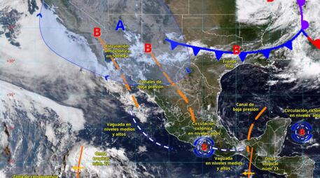 La onda de calor persistirá en el norte y sureste de México, con temperaturas que superarán los 45 grados en algunas entidades. ESPECIAL/ SMN.
