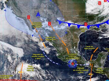 La onda de calor persistirá en el norte y sureste de México, con temperaturas que superarán los 45 grados en algunas entidades. ESPECIAL/ SMN.