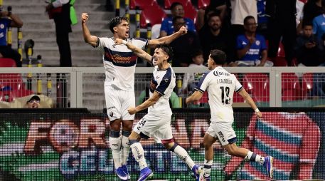 Luis Puente celebra el gol con que Atlante comenzó el camino hacia la victoria. EFE/J. Méndez