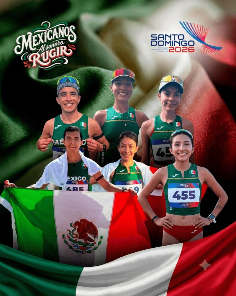 Maratonistas en carrera y en marcha mantienen en alto el nombre de México desde Santo Domingo 2026. ESPECIAL / Gemini
