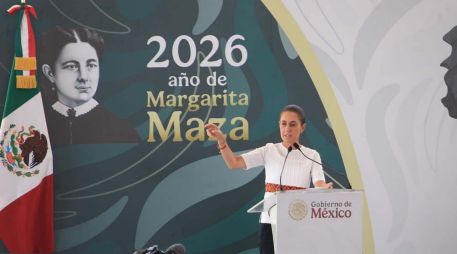 En su discurso, Claudia Sheinbaum recalcó que lo que defiende su gobierno es el bienestar, la democracia, la soberanía y la independencia. SUN