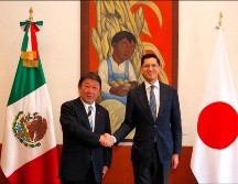 Roberto Velasco Álvarez publicó en sus redes sociales fotografías de su encuentro con el ministro Toshimitsu Motegi. X/@SRE_mx