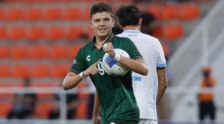 Tahiel Jiménez. El atacante veracruzano anotó tres goles y fue clave para instalar al equipo en las semifinales de Santo Domingo 2026. X/miseleccionsubs