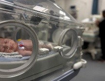 Un bebe permanece en una incubadora en el único hospital pediátrico operativo en el norte de la Franja de Gaza, que podría verse obligado a cerrar 