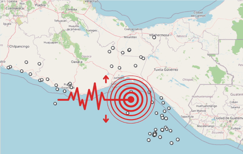 &nbsp;Sismo en Oaxaca. ESPECIAL / SSN