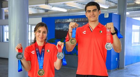 Dafne Navarro y Donovan Guevara conquistaron cinco medallas en Santo Domingo 2026 y demostraron su capacidad para responder con éxito ante un reto inesperado. EL INFORMADOR/ J. ACOSTA..