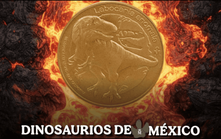 El valor histórico de esta serie radica en la selección de la fauna prehistórica, la cual resalta el vasto patrimonio paleontológico del país. FACEBOOK/Casa de Moneda de México