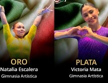 Natalia Escalera lideró el 1-2 mexicano junto a Victoria Mata en el all-around de gimnasia artística en Santo Domingo 2026. X/@conadeoficial.