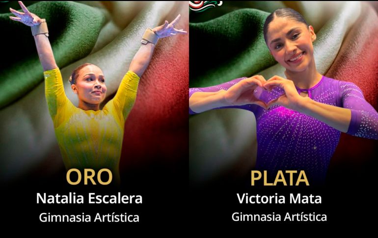 Natalia Escalera lideró el 1-2 mexicano junto a Victoria Mata en el all-around de gimnasia artística en Santo Domingo 2026. X/@conadeoficial.