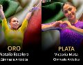 Natalia Escalera lideró el 1-2 mexicano junto a Victoria Mata en el all-around de gimnasia artística en Santo Domingo 2026. X/@conadeoficial.