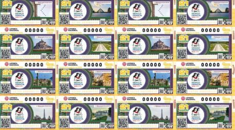 El billete del Sorteo Mayor 4023 conmemoró 200 años de las relaciones diplomáticas entre México y Francia. X/lotenal