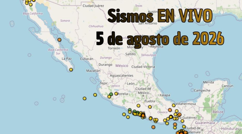 EN VIVO | Sismos en México | Miércoles 5 de agosto. ESPECIAL / SSN