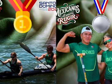 México acumuló siete medallas en ocho eventos de los Juegos Centroamericanos y del Caribe Santo Domingo 2026 dentro de la disciplina de canotaje. ESPECIAL / X: @conadeoficial