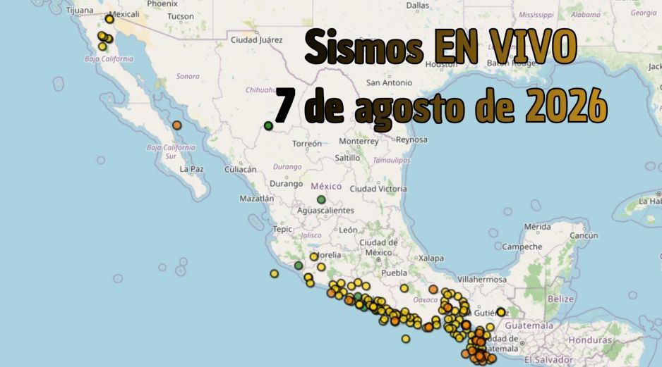 EN VIVO | Sismos en México | Viernes 7 de agosto. ESPECIAL / SSN
