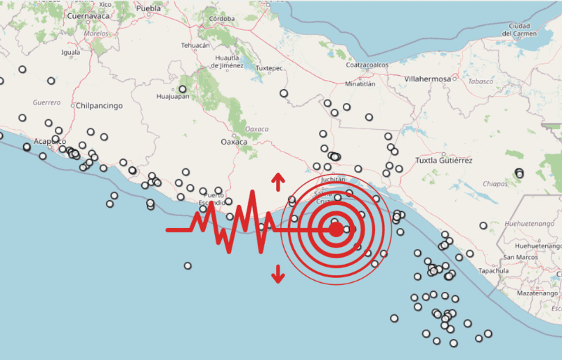 &nbsp;Sismo en Oaxaca. ESPECIAL / SSN
