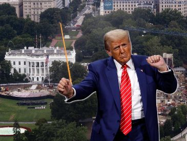 Las obras del nuevo Salón de Baile de la Casa Blanca se ubican en el South Lawn del recinto. AP / ARCHIVO
